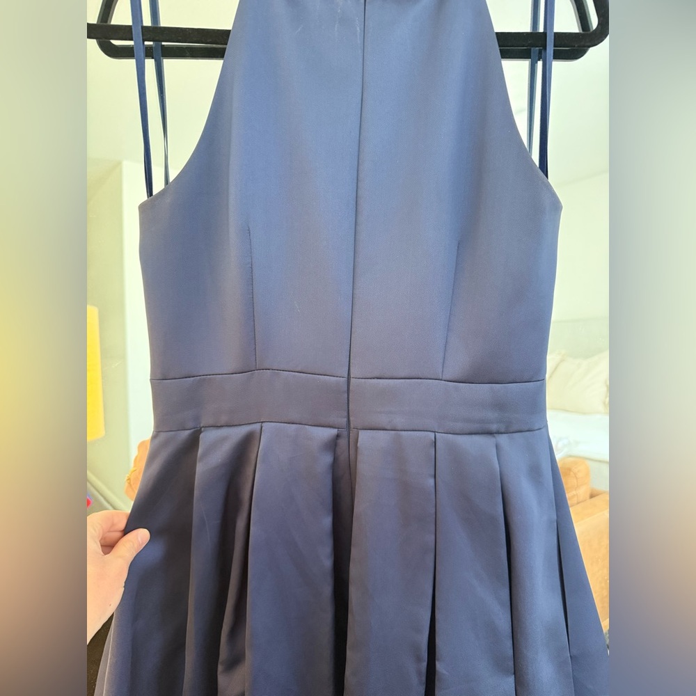 Eliza J Navy Satin Maxi Dress - Picture 8 of 10